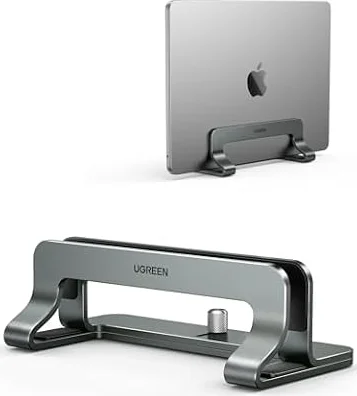 UGREEN Supporto Verticale per Laptop Regolabile Grigio | Stand per PC Portabile Salvaspazio Compatibile con MacBook, notebook, iPad