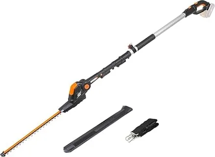 WORX WG252E.9 Tagliasiepi telescopico, senza batteria e caricabatt. | Lama da 45 cm, asta telescopica regolabile su 10 posizioni fino a 3,20 m, compatibile PowerShare