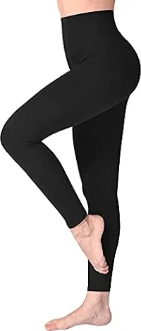 SINOPHANT Leggins Donna Vita Alta Sportivi Nero SM | Leggings Palestra Abbigliamento Pilates Fitness Pantaloni Yoga Controllo della Pancia Opaco Elastici Morbido