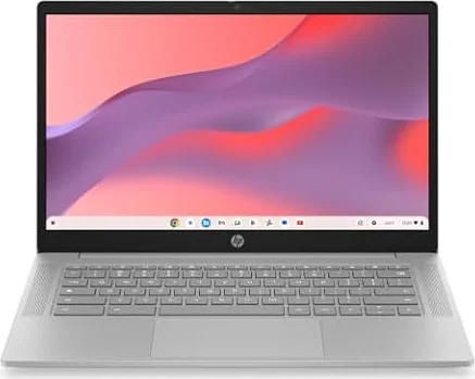HP Chromebook 14", Laptop, MediaTek Kompanio 540, 4GB, 64GB, ChromeOS | FHD IPS Antiriflesso, ARM Mali-G57, ChromeOS, Per studenti, 14a-nm0002slx, QWERTY Italiano