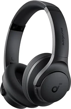Soundcore di Anker Q20i, Cuffie Bluetooth Over-Ear con Cancellazione Rumore | ANC ibrida, 40 ore con ANC, audio Hi-Res, bassi potenti, modalità trasparenza, connessione wireless e controllo tramite app.