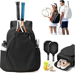 SZLX Zaino da Tennis per Donne e Uomini, Borsa da Tennis, Borsa Zaino per Badminton, Grande Borsas da Racchetta Borsas Sportiva che Può contenere 2 racchetta e scarpe da tennis