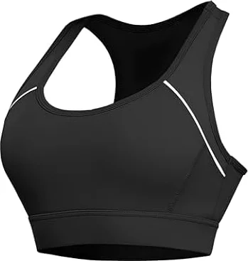 Paeceioni Reggiseno Sportivo Donna ad Alto Supporto, Top Palestra Donna, Reggiseni Sportivi da Donna, Top Sportivo Donna, Comodi per Dormire Tutti i Giorni, Comodi Reggiseni da Donna Nero(M)