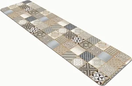 Comart - Tappeto Cucina Austin - Cementine Grigie 50x170cm - Antiscivolo | in Poliestere, Fondo Antiscivolo, Impermeabile, Antimacchia, Lavabile in Lavatrice, Tagliabile su Misura, Made in Italy