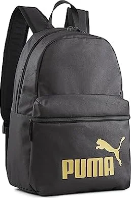 Puma Phase Backpack Zaino, Logo Nero-Dorato, Taglia Unica Unisex - Adulto
