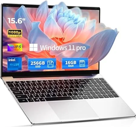 SAGAWHALE Computer portatile tradizionale 2026 Window 11 Pro, 16 GB di RAM 256 GB SSD per ufficio aziendale studente scuola università, display FHD IPS da 15,6 pollici, leggero portatile con Office