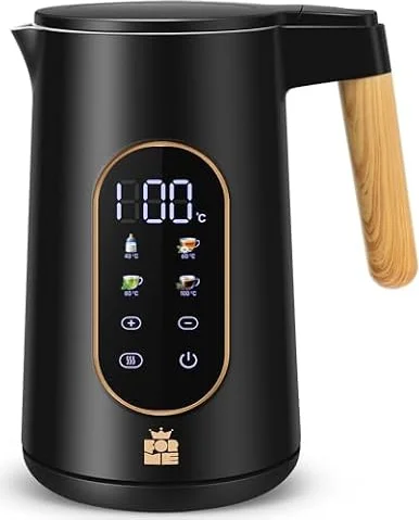 ForMe Bollitore Elettrico In Acciaio Inox 1,7 L Temperatura Regolabile da 40-100 C I Funzione di Mantenimento Caldo LED Display Digitale della Temperatura I Arresto Automatico I Teiera Senza BPA