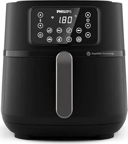 Philips Airfryer 5000 - Friggitrice ad aria da 7.2L, 16 modalità, WiFi | 16 funzioni di cottura, RapidAir, 90% di grassi in meno, connessa ad Alexa e app, facile da pulire, App HomeID (HD9285/90)