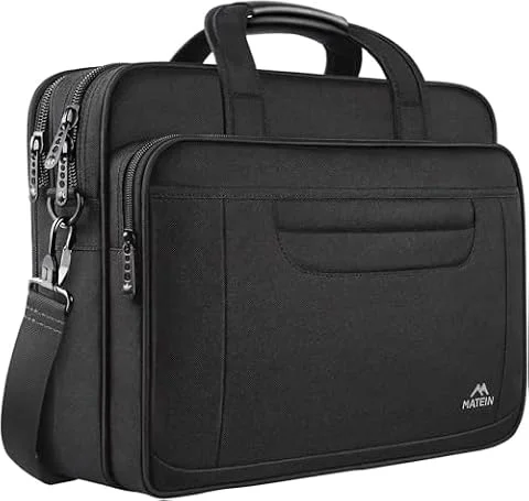 MATEIN Borsa PC 15,6 Pollici, Borsa Lavoro Uomo Donna, Borse Messenger Bag | Tracolla Rimovibile, Tasca Antifurto, Multifunzionale Ventiquattrore, Valigetta porta Documenti, per Ufficio e Viaggio