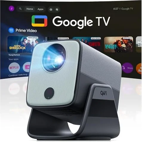 QVWI Proiettore 1080P HDR10+, Memoria 32 GB【App integrate】 | Proiettore Video Android 14, 1500 ANSI, WiFi Bluetooth, Altoparlante 10W, Autofocus/Trapezio Automatico, Home Cinema