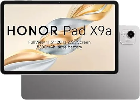 HONOR Pad X9a Tablet 11.5" 2.5K 120Hz 6+128GB Batteria 8300mAh Grigio | Schermo 2.5K 120Hz,4 Altoparlanti, Snapdragon 685, Corpo in Metallo, MagicOS 9.0, Servizi Google