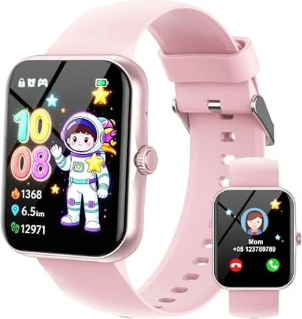 Orologio Intelligente Smartwatch Bambini, Fitness Tracker per Bambino 5-16 | all'Acqua IP68 con 120+ Modalità Sportive, Contapassi, Sveglia, Sonno, Giochi, Smart Watch per Ragazza Ragazzo Cadeau,Rosso