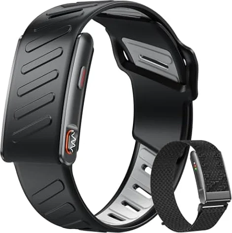 Fitness Tracker Uomo Donna con ECG e HRV: Senza Schermo Bracciale Smart Band Cardiofrequenzimetro SpO2 Sonno Impermeabile 3ATM Batteria a Lunghissima Durata e 120+ Sport Smartband per IOS e Android
