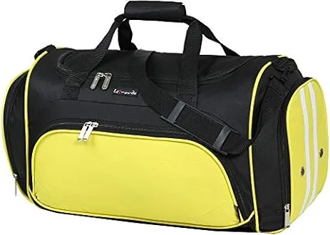 Leonardo Borsa per Lo Sport Borsone Palestra Sportivo in Tessuto Tela Borsa a Spalla da Viaggio Borsa con Scomparti Separati Unisex per Uomini e Donne
