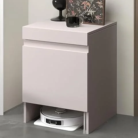 Armadio Porta Robot Aspirapolvere, Ripostiglio Nascosto per Ingresso o Soggiorno, Organizzatore per Ufficio Domestico, Sala da Pranzo e Cucina, Facile da Mantenere