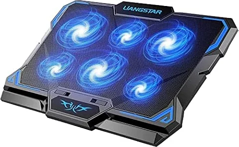 LIANGSTAR Base per il Raffreddamento di PC Portatile，Supporto PC Portatile, Pad per Raffreddare Laptop da Gioco con 6 Ventole Ultra Silenziose