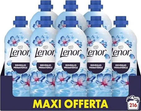 Lenor Ammorbidente Lavatrice Concentrato 216Lavaggi (8X27), Risveglio Primaverile, Lenzuola Che Profumano Di Pulito Fino A 1 Settimana