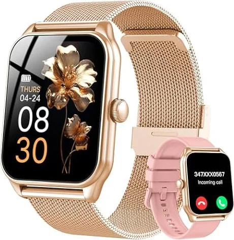 Smartwatch da donna con funzione telefonica, touch screen da 1,83", fitness tracker, 120+ modalità sportive, IP68, impermeabile, smart watch con frequenza cardiaca, monitor del sonno, contapassi
