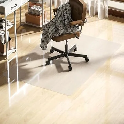 HOMCOM Tappetino Salvapavimento in Plastica, 100x150 cm Trasparente | Tappeto per Sedia da Ufficio, Tappeto per Scrivania